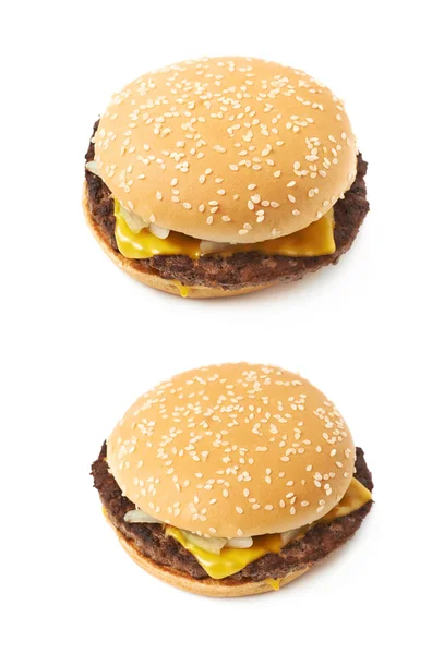 Taze hamburger izole — Stok fotoğraf