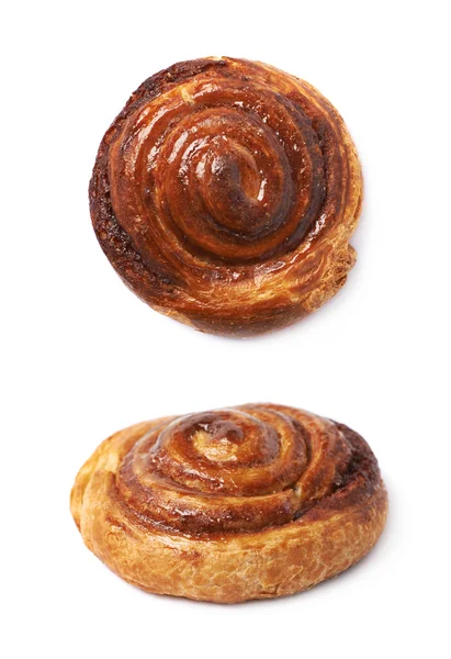 Cinnamon roll pastry bun isolated — Stock Photo, Image