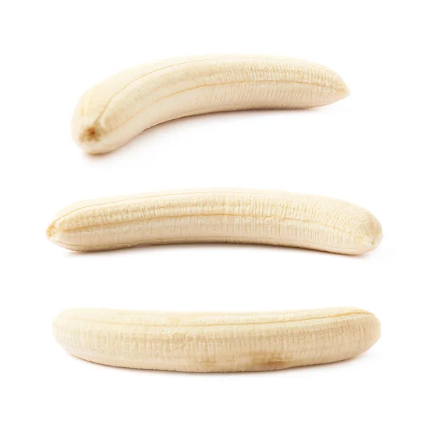 Gepelde banaan-fruit geïsoleerd — Stockfoto