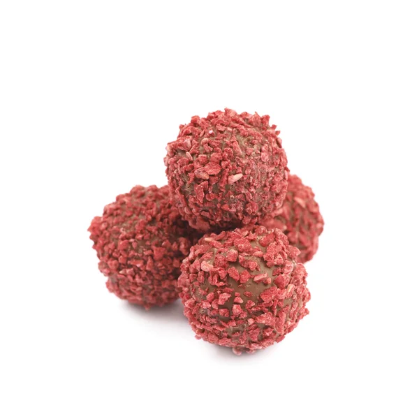 分離された手作りの赤いキャンディー ボール — ストック写真