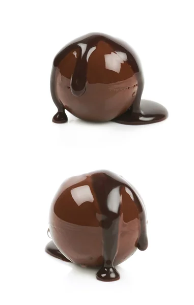 Chocolate ball candy isolated — Stock Photo, Image