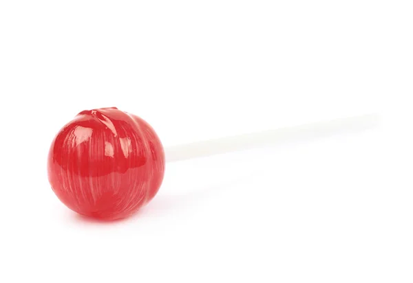 孤立的红色棒棒糖糖果 — 图库照片