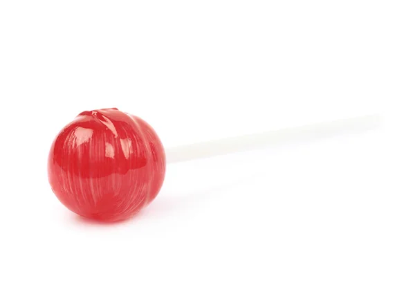 Dulces de piruleta roja aislados — Foto de Stock