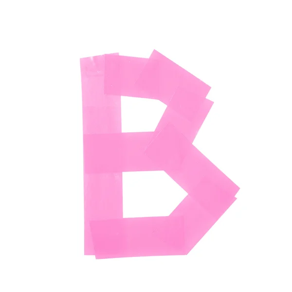 Písmeno B symbol vyrobené izolační páska — Stock fotografie