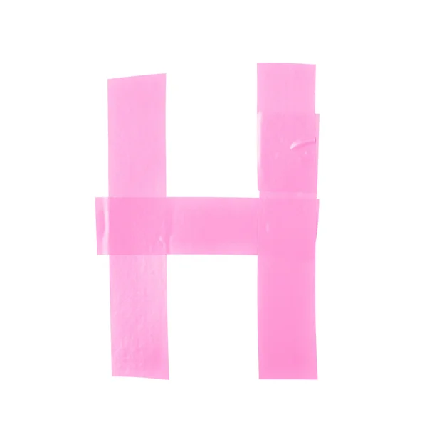 Letter H symbol made of insulating tape — Stock Photo, Image