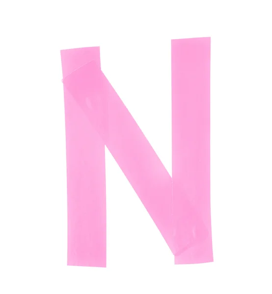 Letter N symbol made of insulating tape — Stock Photo, Image