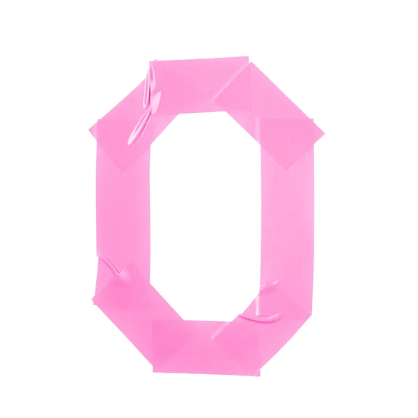 Dopis O symbol vyrobené izolační páska — Stock fotografie