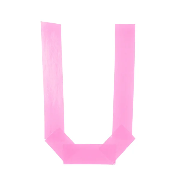 Буква U сделана из изоляционной ленты — стоковое фото