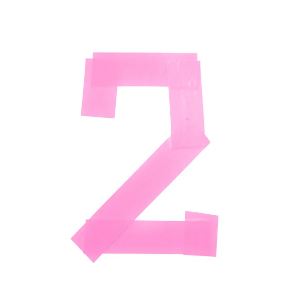 Numer dwa symbol wykonana z Materiały elektroizolacyjne — Zdjęcie stockowe