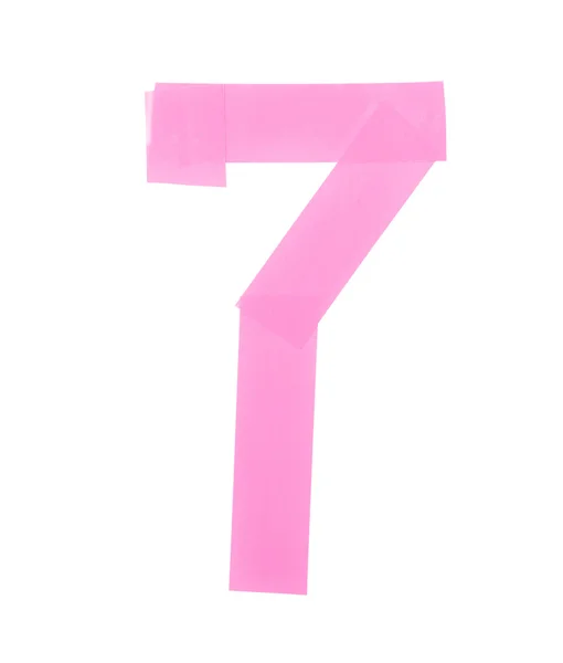 Número sete símbolo feito de fita isolante — Fotografia de Stock