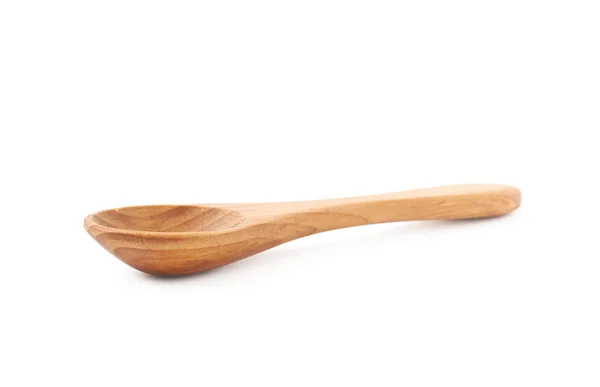 Wooden serving spoon isolated — Stock Photo, Image