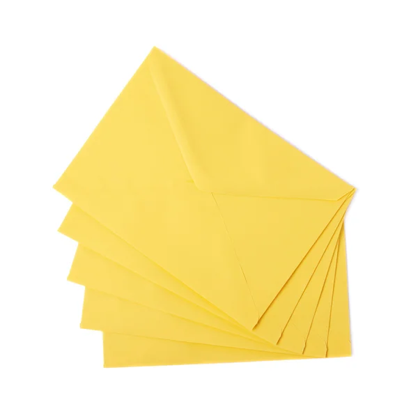 Yellow letter envelope isolated — Stock Photo, Image