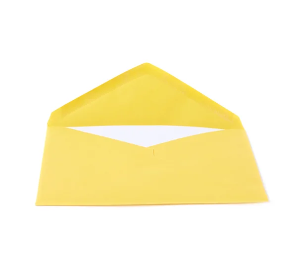 Enveloppe jaune isolée — Photo