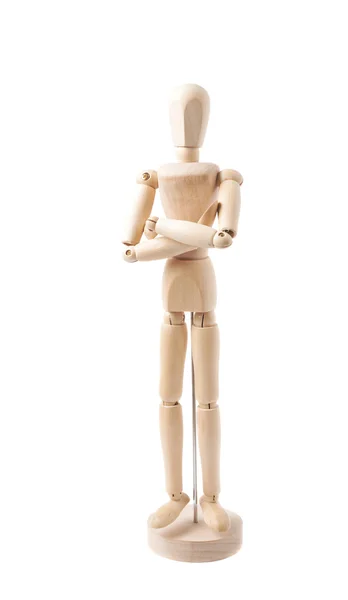 Mänskliga docka marionett statyett isolerade — Stockfoto