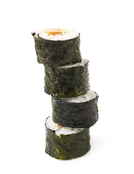 Aljaska hosomaki sushi geïsoleerd — Stockfoto