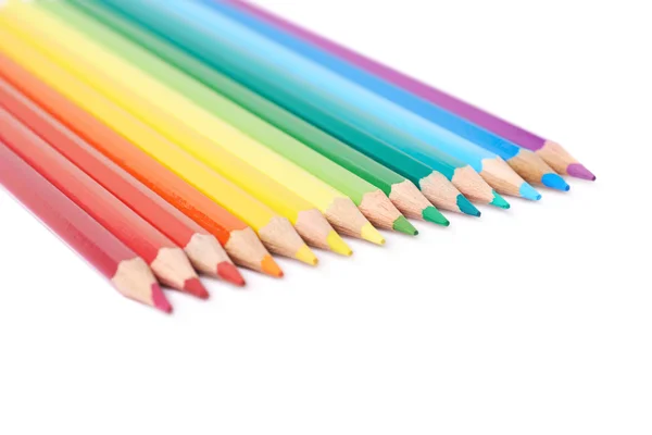 Multiple colorful color pencils composition — Stock Photo, Image