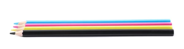 Quatro lápis de desenho composição isolada — Fotografia de Stock