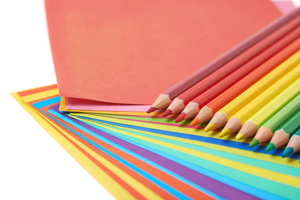 Pilha de folhas de papel coloridas — Fotografia de Stock
