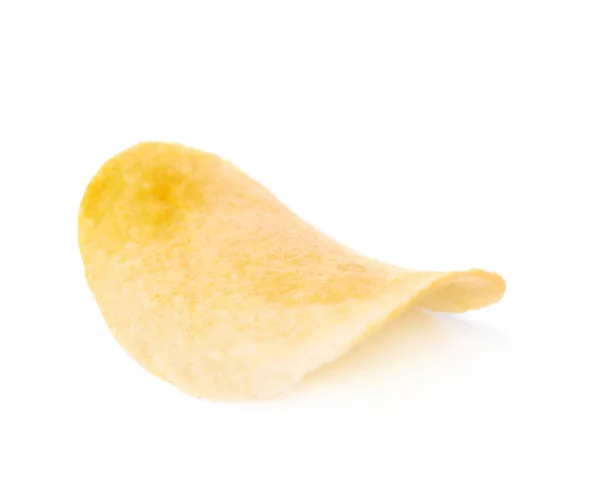 Einzelne Scheibe Kartoffelchips isoliert — Stockfoto