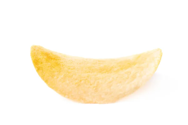 Einzelne Scheibe Kartoffelchips isoliert — Stockfoto