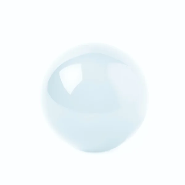 Transparent glass ball sphere isolated — Stock Photo, Image