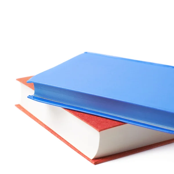 Libro rosso e blu composizione isolata — Foto Stock