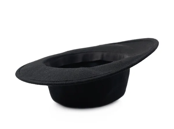 Cappello homburg nero isolato — Foto Stock