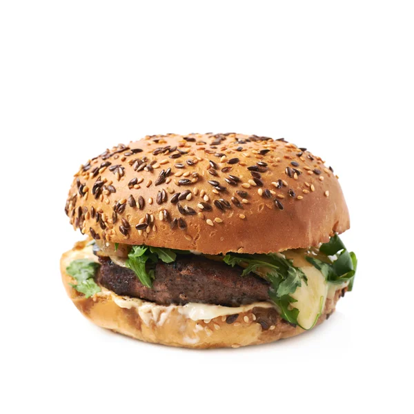 El yapımı hamburger izole