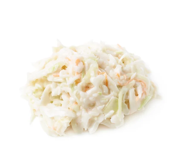 Pile of creamy coleslaw salad isolated — Stock Photo, Image