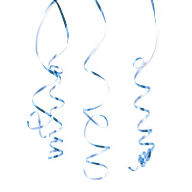 Kıvırcık ve parlak şerit izole