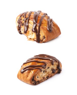 Rulo çörek pasta izole