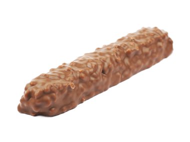 İzole karamelli çikolata bar