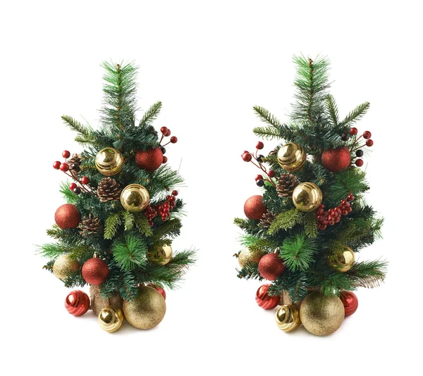 Kleine kerstboom samenstelling geïsoleerd — Stockfoto