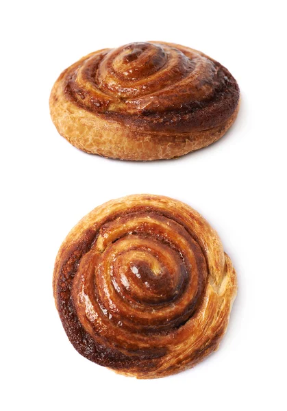 Cinnamon roll pastry bun isolated — Stock Photo, Image