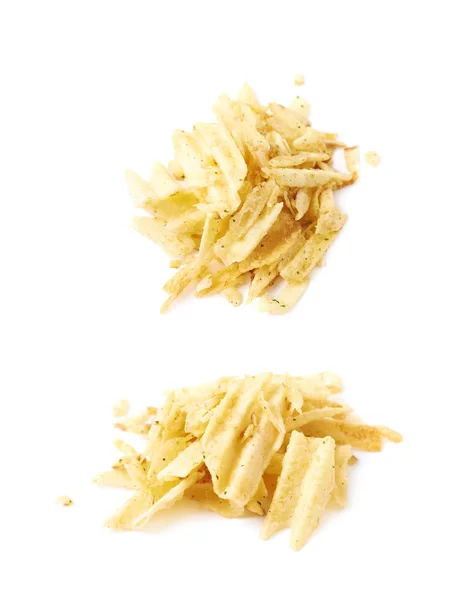 Nagy halom burgonya chips elszigetelt — Stock Fotó