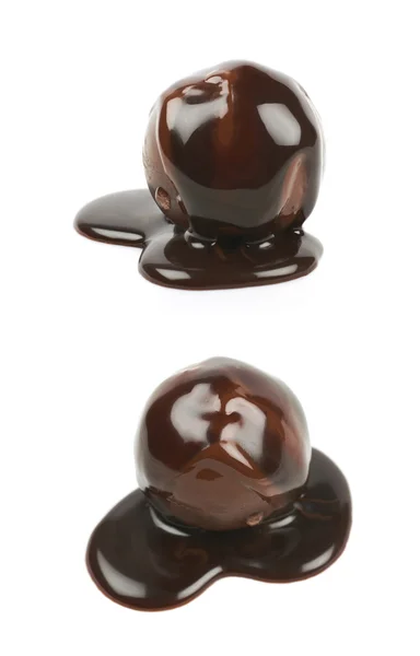 Chocolade bal snoep geïsoleerd — Stockfoto