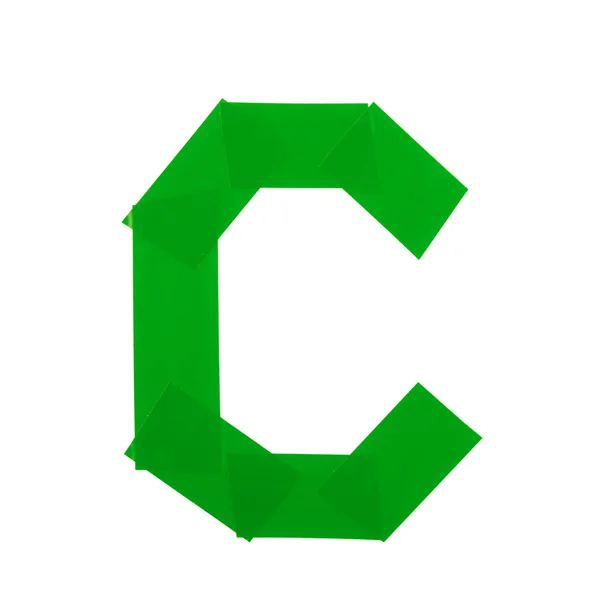 Bokstaven C symbolen gjord av isolerande tejp — Stockfoto