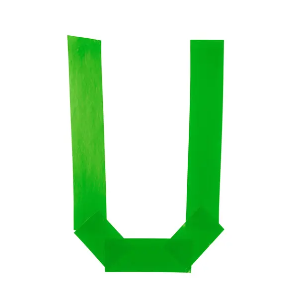 字母 U 符号制成的绝缘胶带 — 图库照片