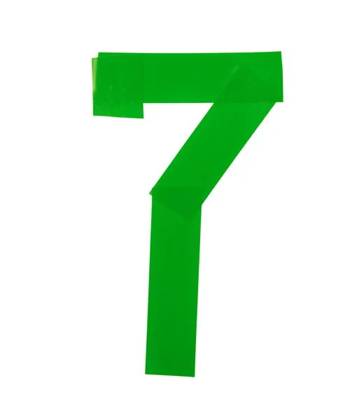 Number seven symbol made of insulating tape — Stock Photo, Image