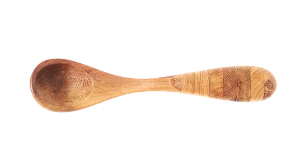 Σερβίρετε ξύλινο κουτάλι απομονωθεί — Φωτογραφία Αρχείου