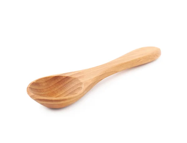 Wooden serving spoon isolated — Stock Photo, Image