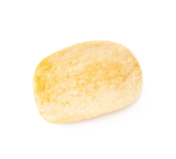 Один ломтик картофельного чипса изолирован — стоковое фото