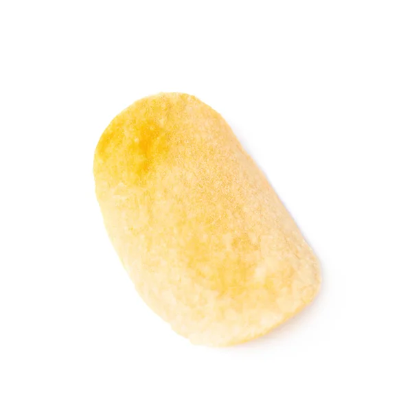 Einzelne Scheibe Kartoffelchips isoliert — Stockfoto