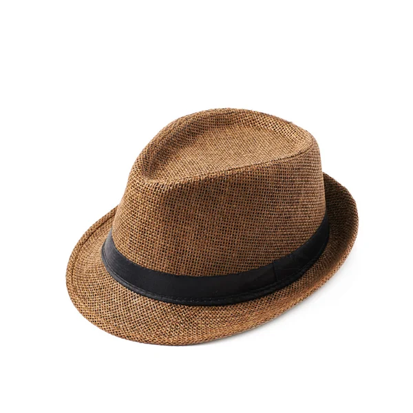 Chapeau fedora brun isolé — Photo