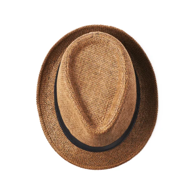 Chapeau fedora brun isolé — Photo