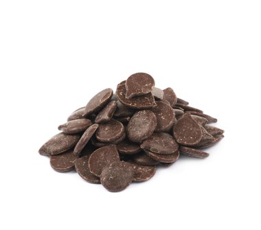 Çikolata parçaları kompozisyon izole