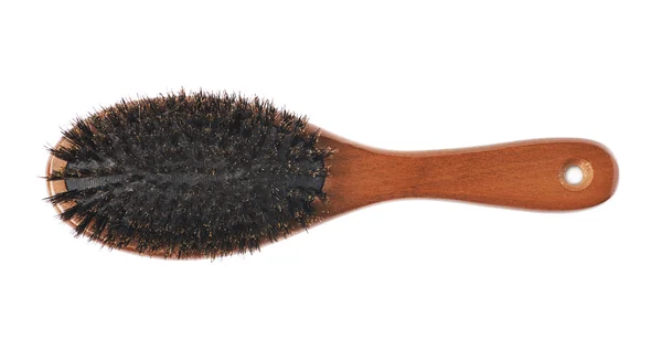 İzole ahşap saç fırçası — Stok fotoğraf