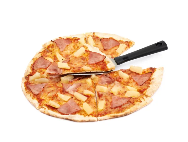 Elszigetelt Hawaii pizza-összetétele — Stock Fotó