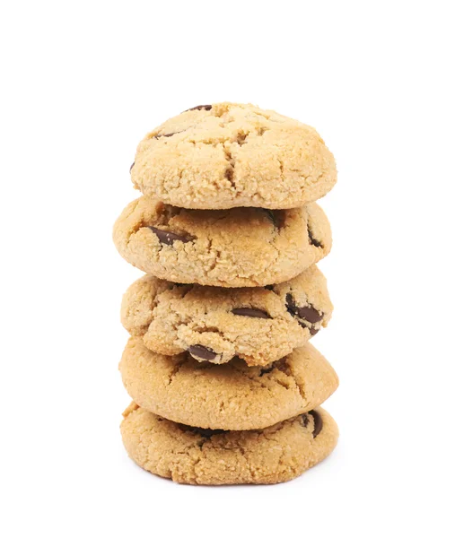 Chocolate chip cookie isolated — Stock Photo, Image