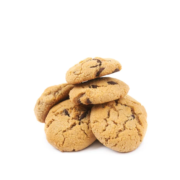 Cioccolato chip cookie isolato — Foto Stock